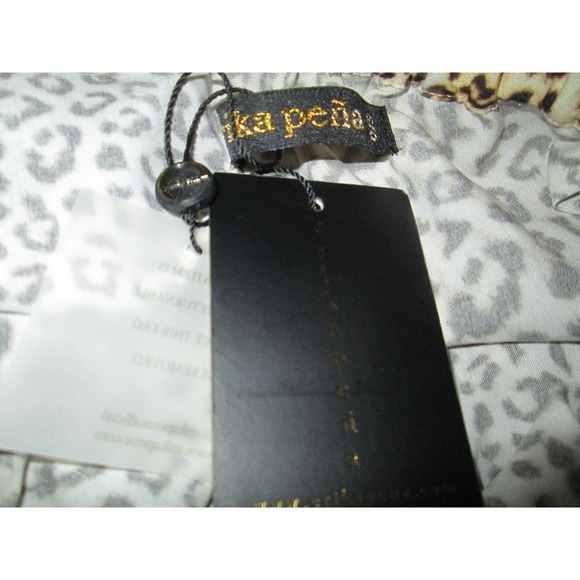 Erika Pena Dress Size OS Brown Animal Leopard Print One Shoulder Maxi - Picture 8 of 11